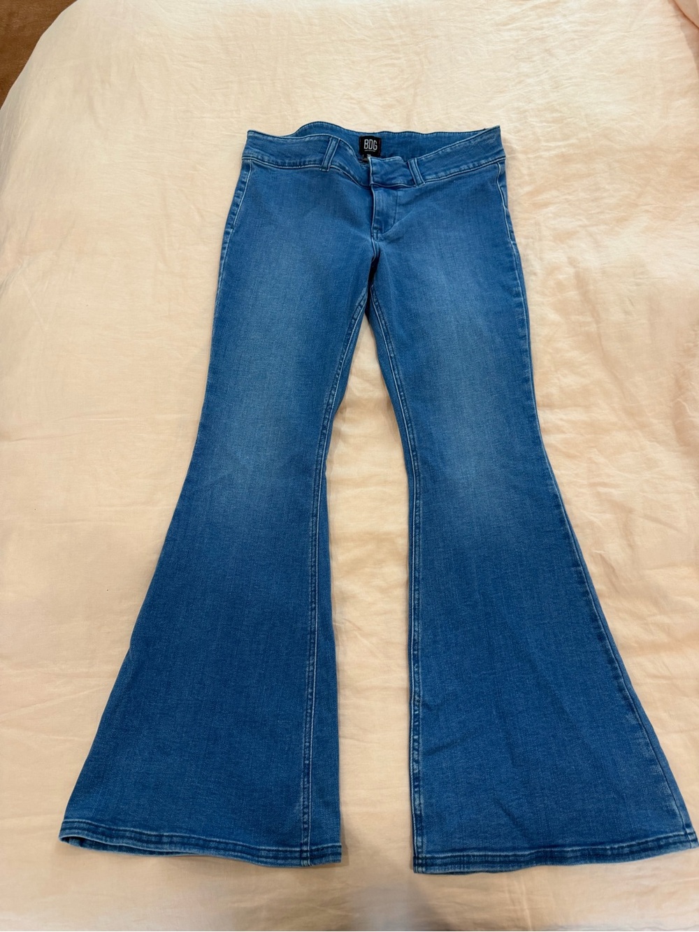 BDG Mid-Blue High-Rise Flare Jeans